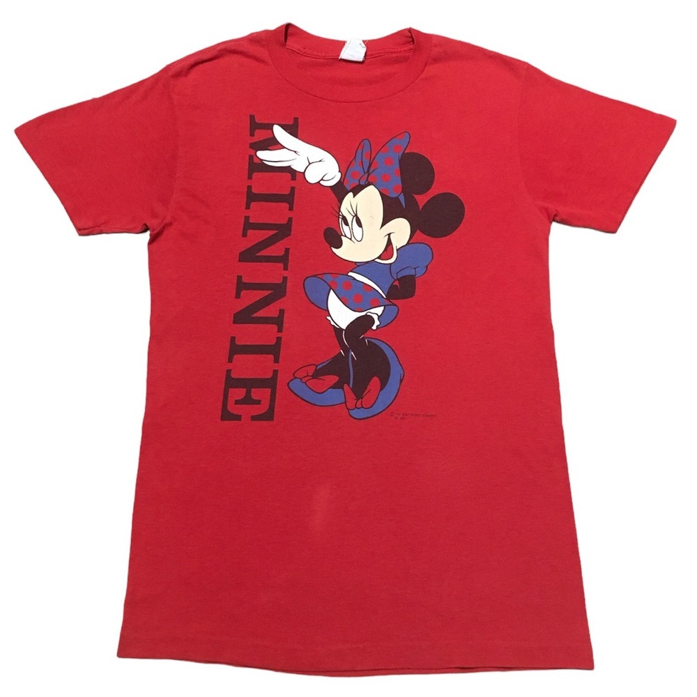 Minnie Mouse Short Sleeve T Shirt Red Size Large Vintage CHED